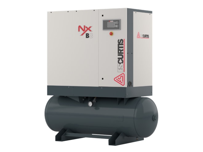 FS-Curtis NxB08 10 HP, 100 PSI, Tri-Volt Rotary Screw Air Compressor with Dryer