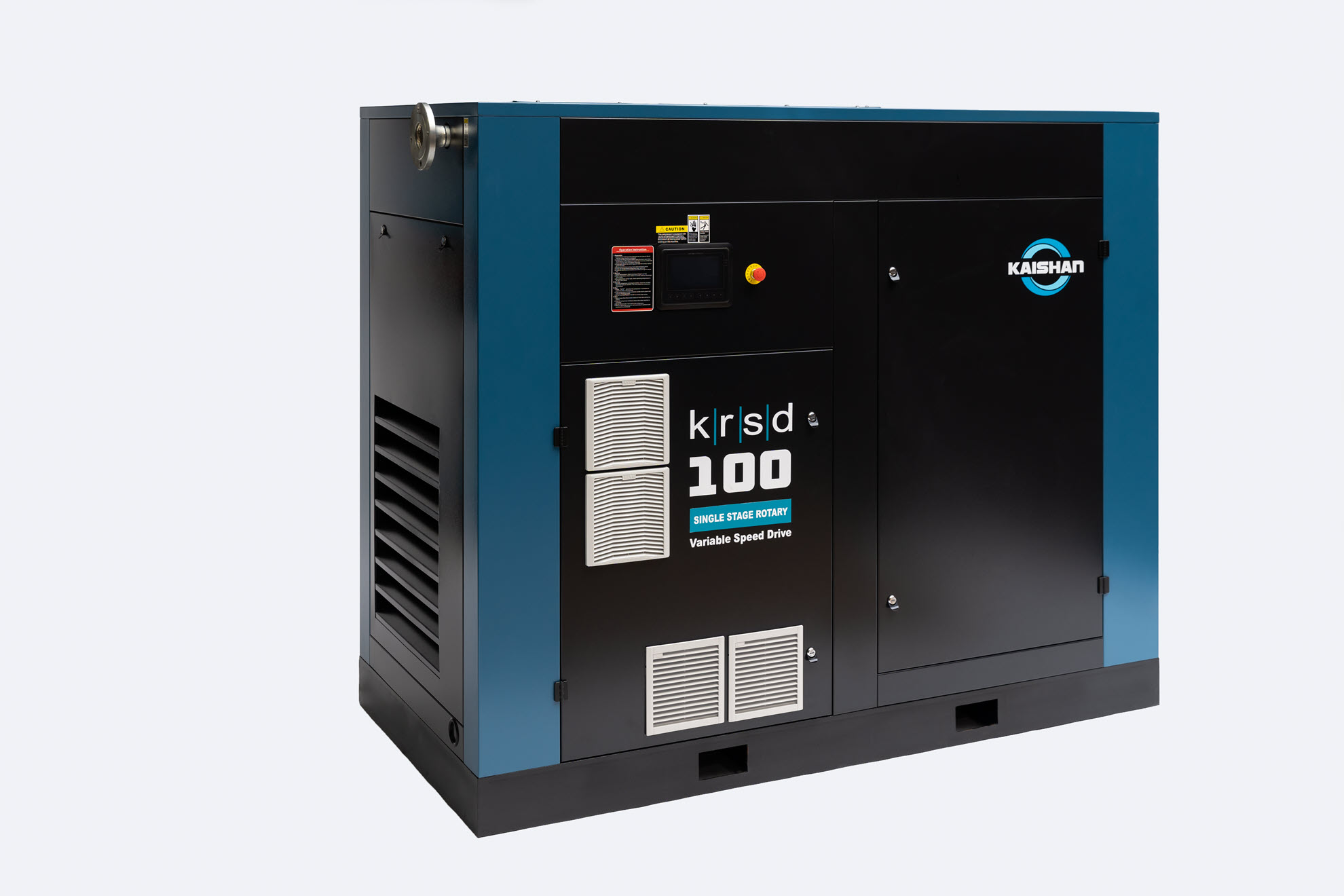 Kaishan USA KRSD-100A2V4S8U, 100 HP Rotary Screw Air Compressor, VSD ...