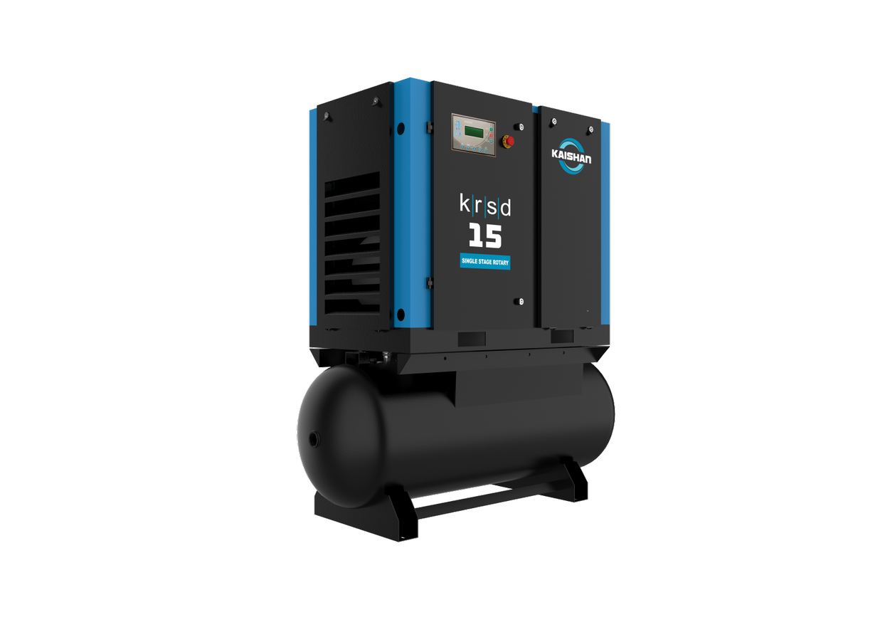 Kaishan USA KRSDT-015A2V4S8U, 15 HP Rotary Screw Air Compressor, VSD ...