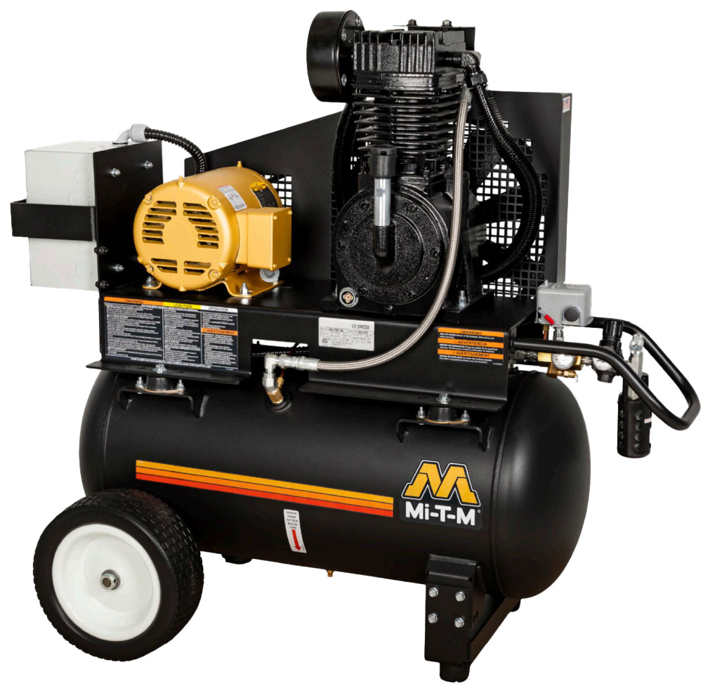 Mi-T-M 30 Gallon Two-Stage Portable Electric Air Compressor | Two Stage ...