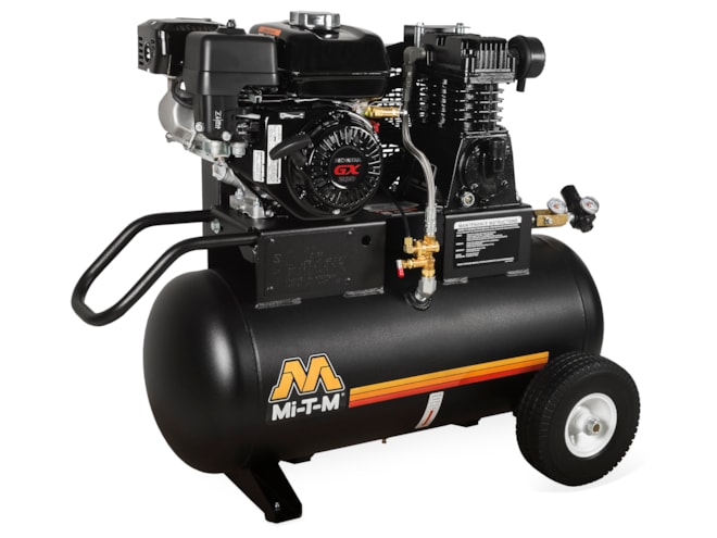 Mi-T-M 20 Gal Industrial Single Stage Gasoline Air Compressor | Gas ...