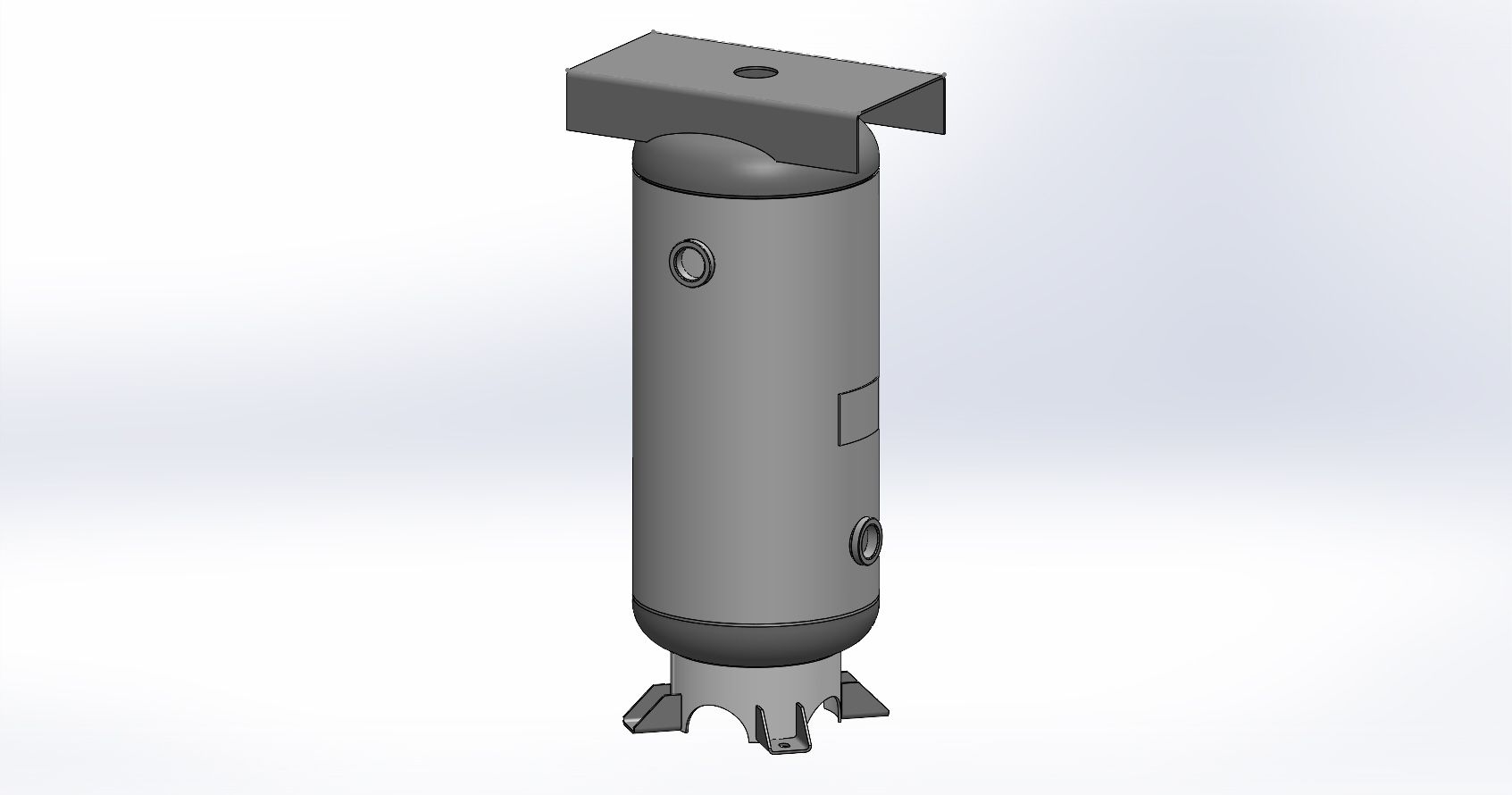 Vertical Air Tank with Top Plate