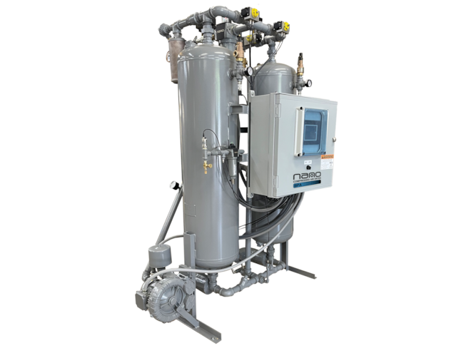 nano-purification solutions BPA 500, 500 SCFM Twin Tower Desiccant Air Dryer